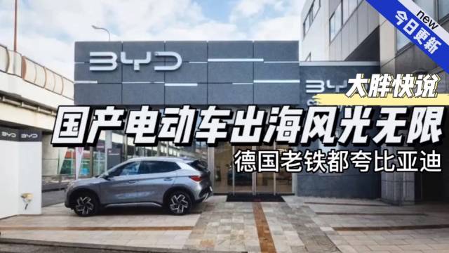 大胖快说|国产电动车出海势头正猛 德国老铁都夸比亚迪……