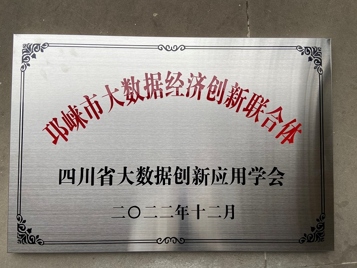 邛崃市大数据经济创新联合体授牌。受访者供图