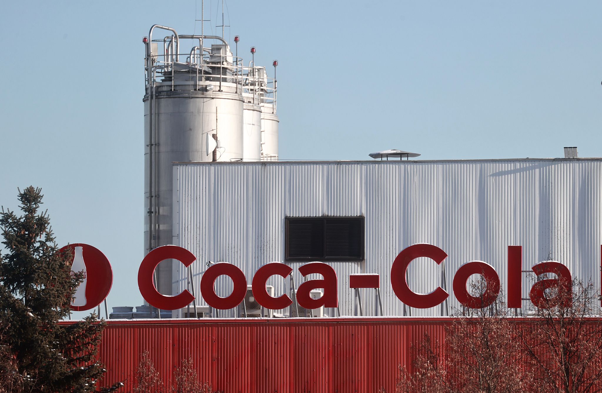 當地時間2022年3月9日，俄羅斯莫斯科，當地可口可樂工廠的外部景象。