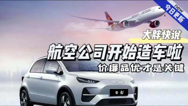 大胖快说|航空公司入局造车 云度发布2款新车……