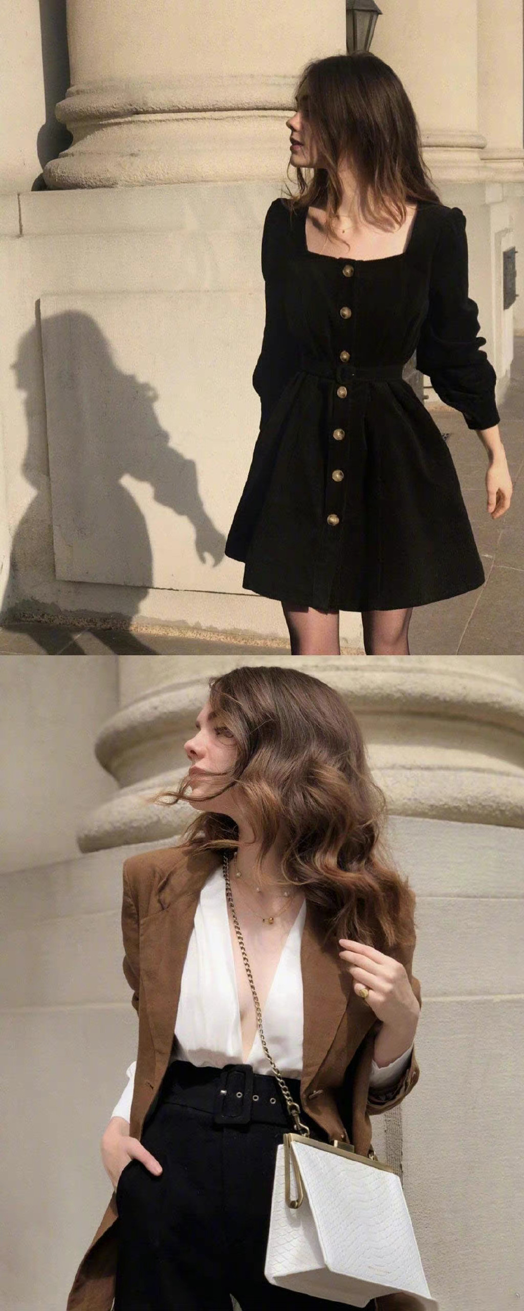 法国时尚模特Justine Soranzo法式穿搭日常，会穿的魅力。