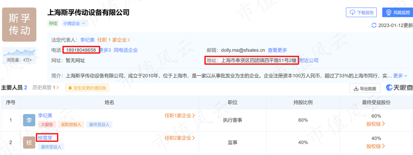 (上海斯孚,来源:天眼查)
