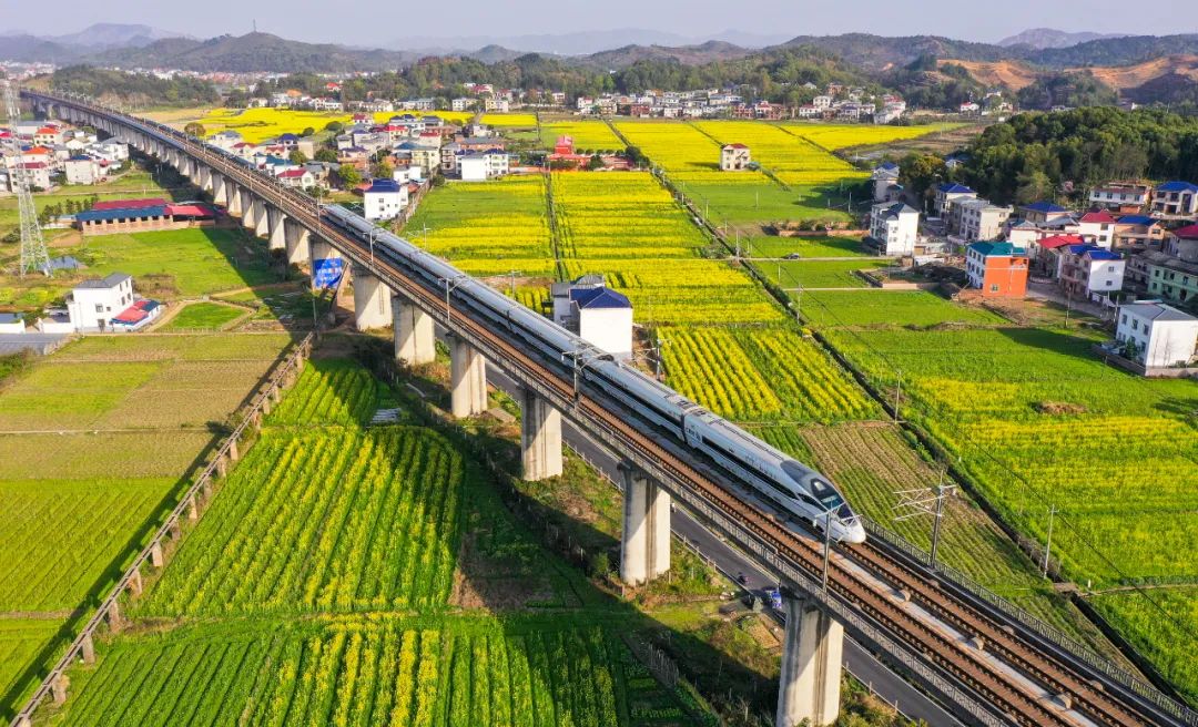 🔺(资料图)开往春天的列车 中新社发 史港泽 摄