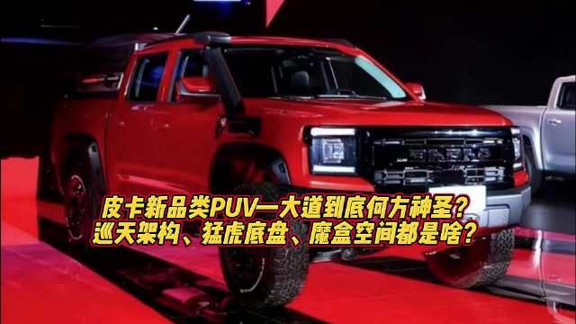 皮卡新品类PUV—大道到底何方神圣？