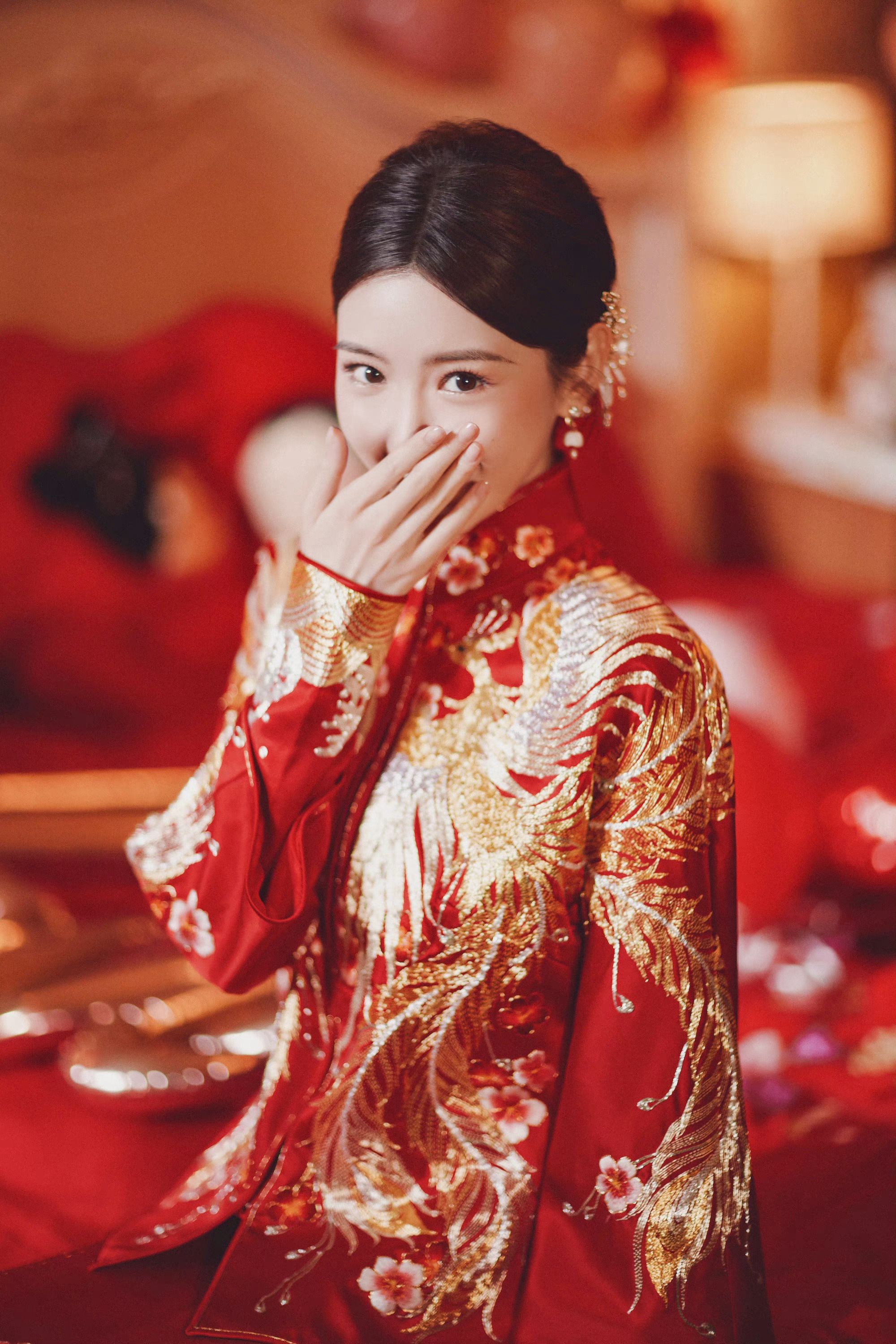 厂家直销杭州丝绸婚庆被套 中国风大红龙凤鸳鸯纯棉婚被床上用品-阿里巴巴
