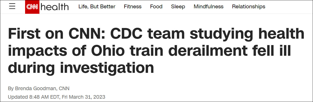 头疼、恶心...美国“毒火车”事故调查人员也出现症状
