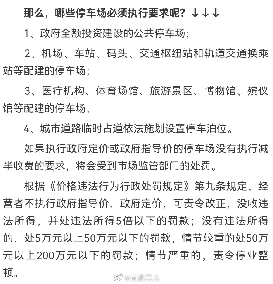 南昌新能源车停车费减半政策延续 经营者不执行最高罚200万元
