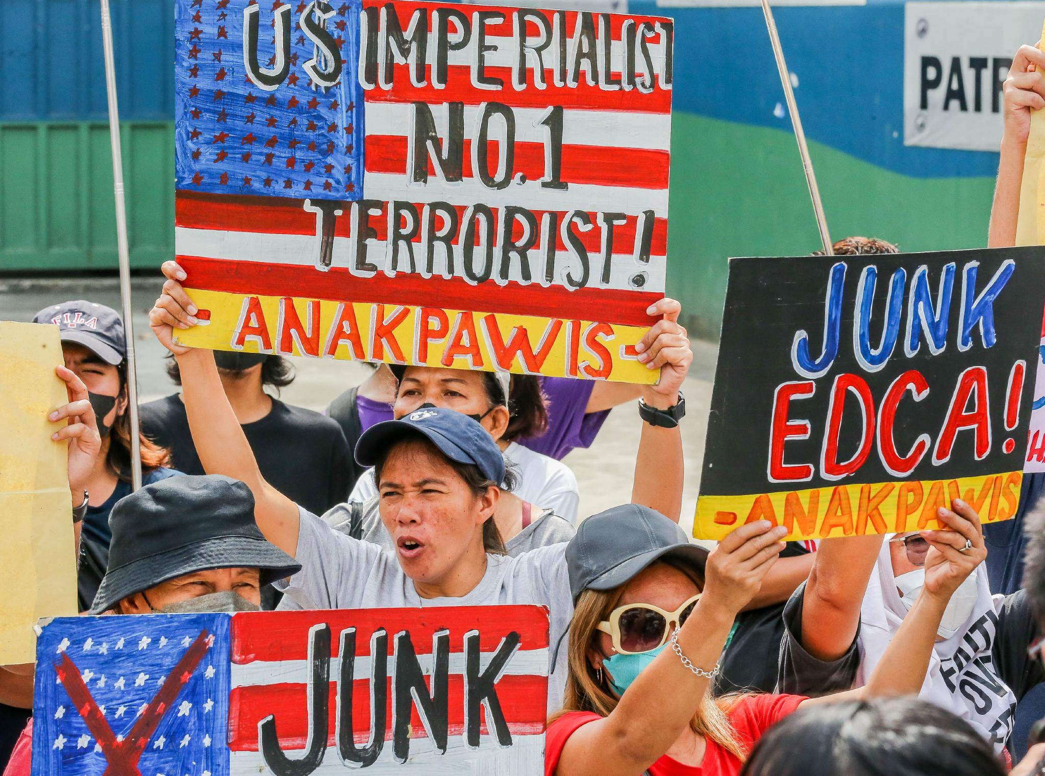 菲律宾民众抗议菲美联合军演