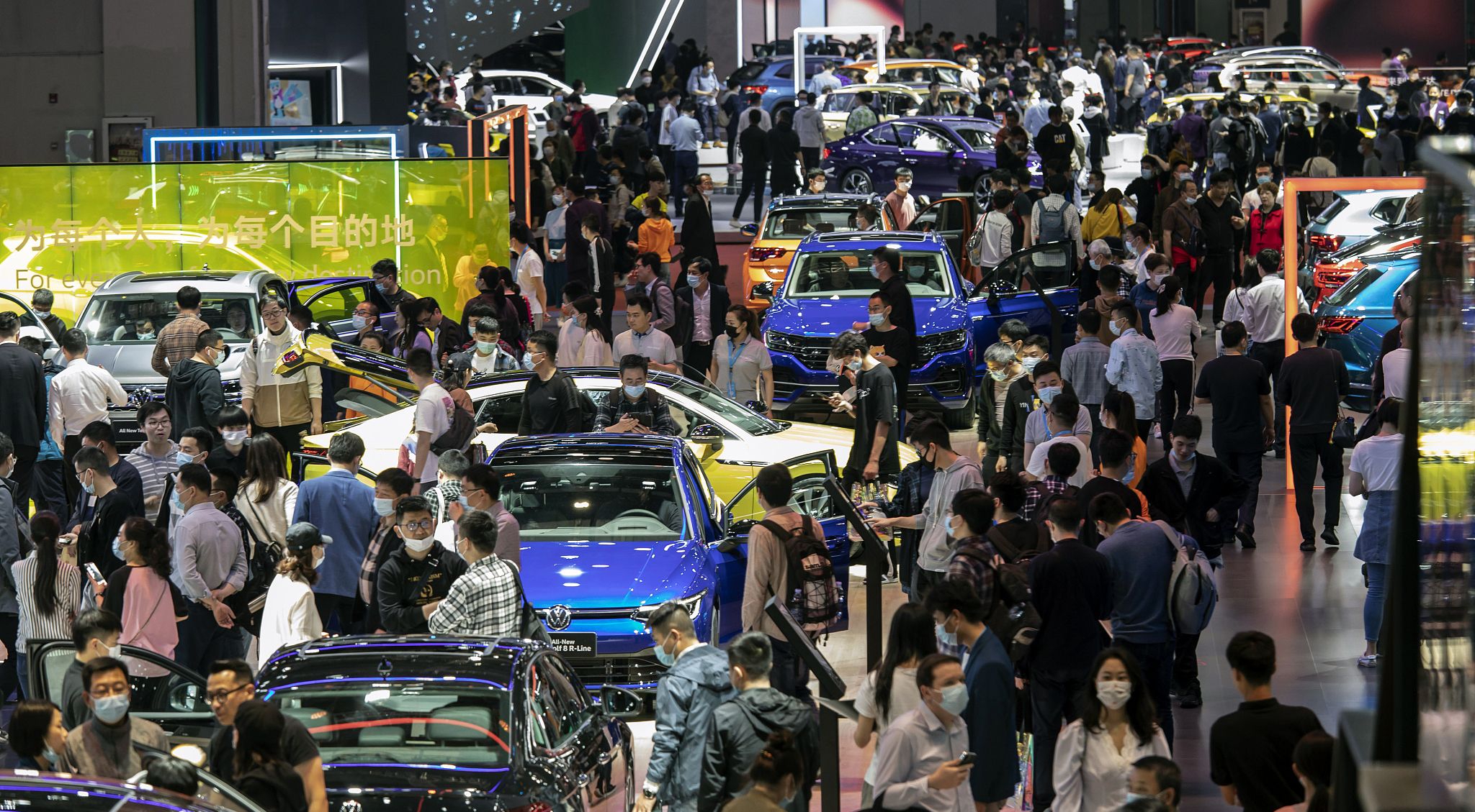 2021年4月27日，上海車展現場。