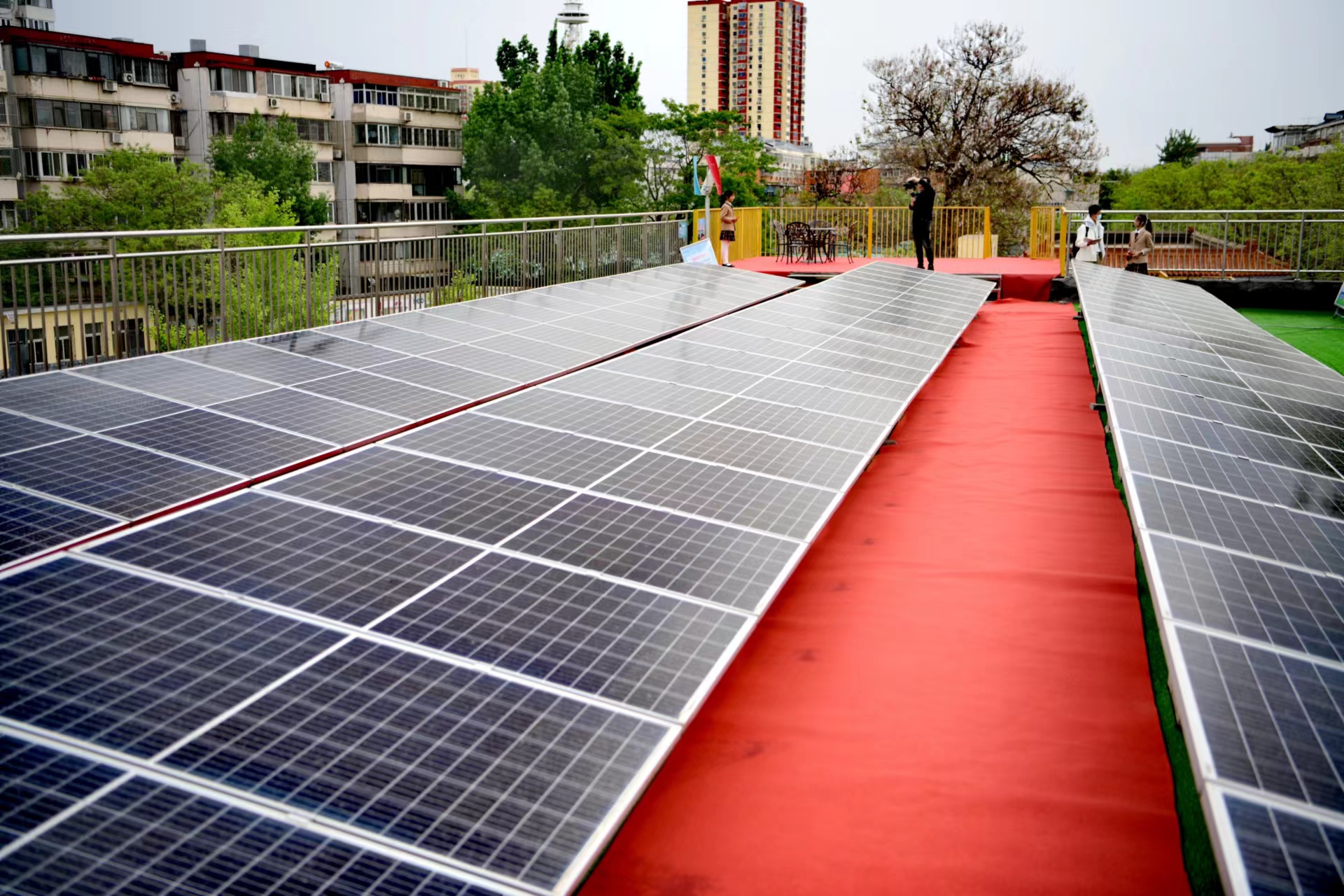 座椅屋顶操场边，北京首所碳中和试点校处处藏“玄机”