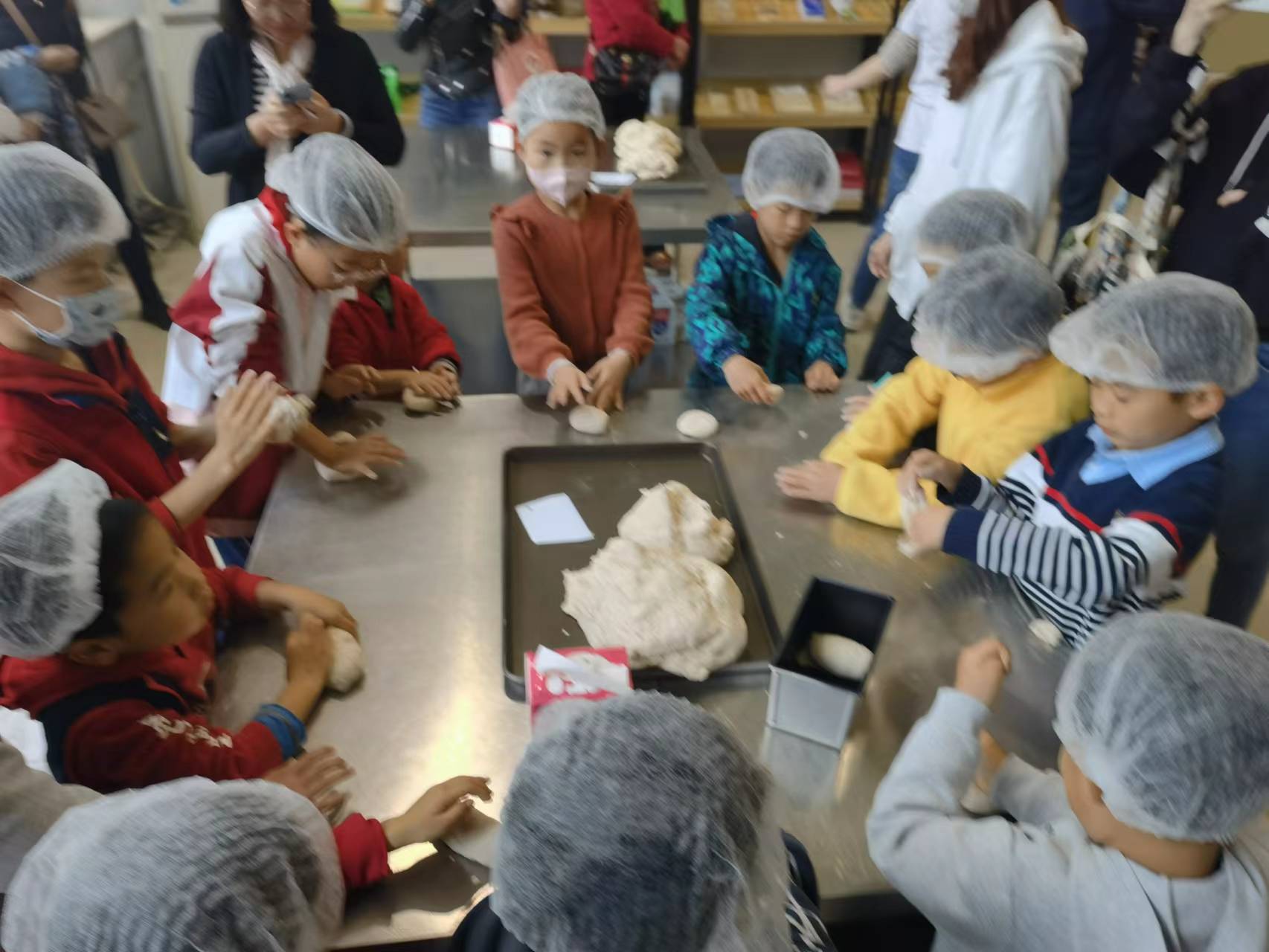 作科所面包实验室内，小朋友们自己动手制作面包。新京报记者 周怀宗 摄