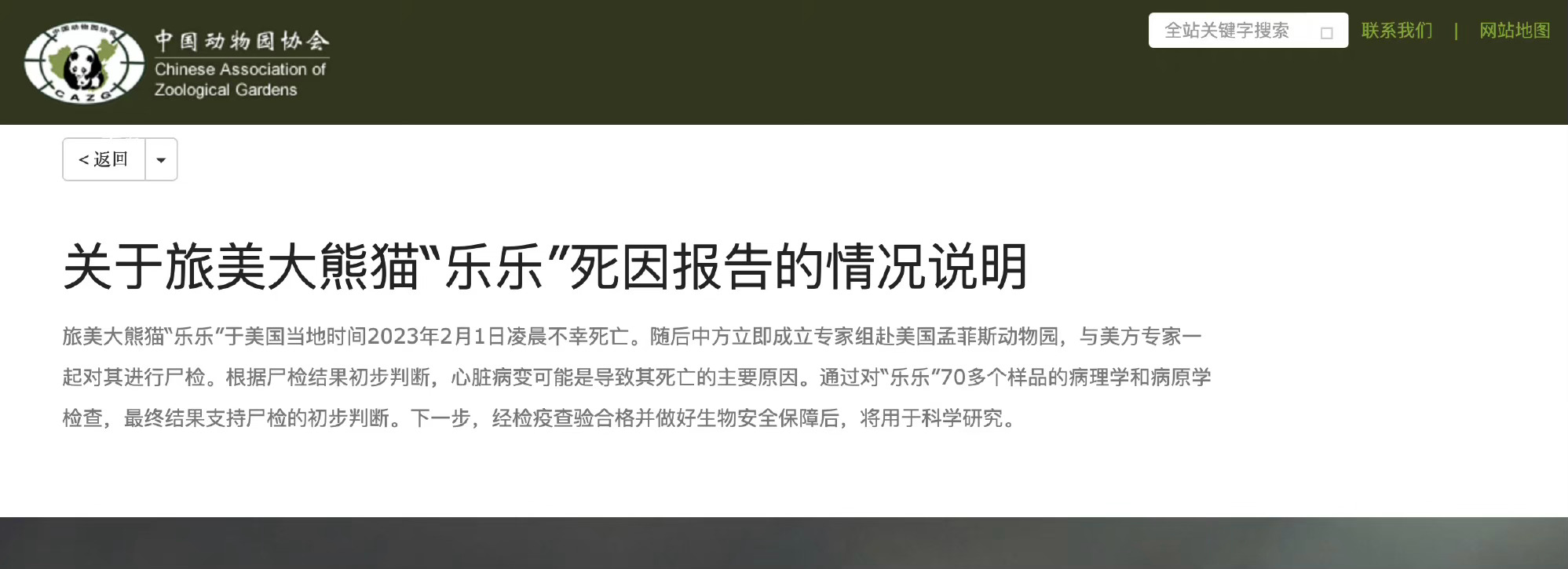 乐乐死因报告的情况说明：心脏病变可能是导致其死亡的主要原因休闲区蓝鸢梦想 - Www.slyday.coM
