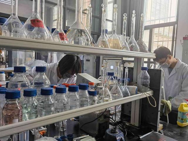 实验室里,徐铜文课题团队年轻科研人员在工作中。中青报·中青网记者王海涵/摄