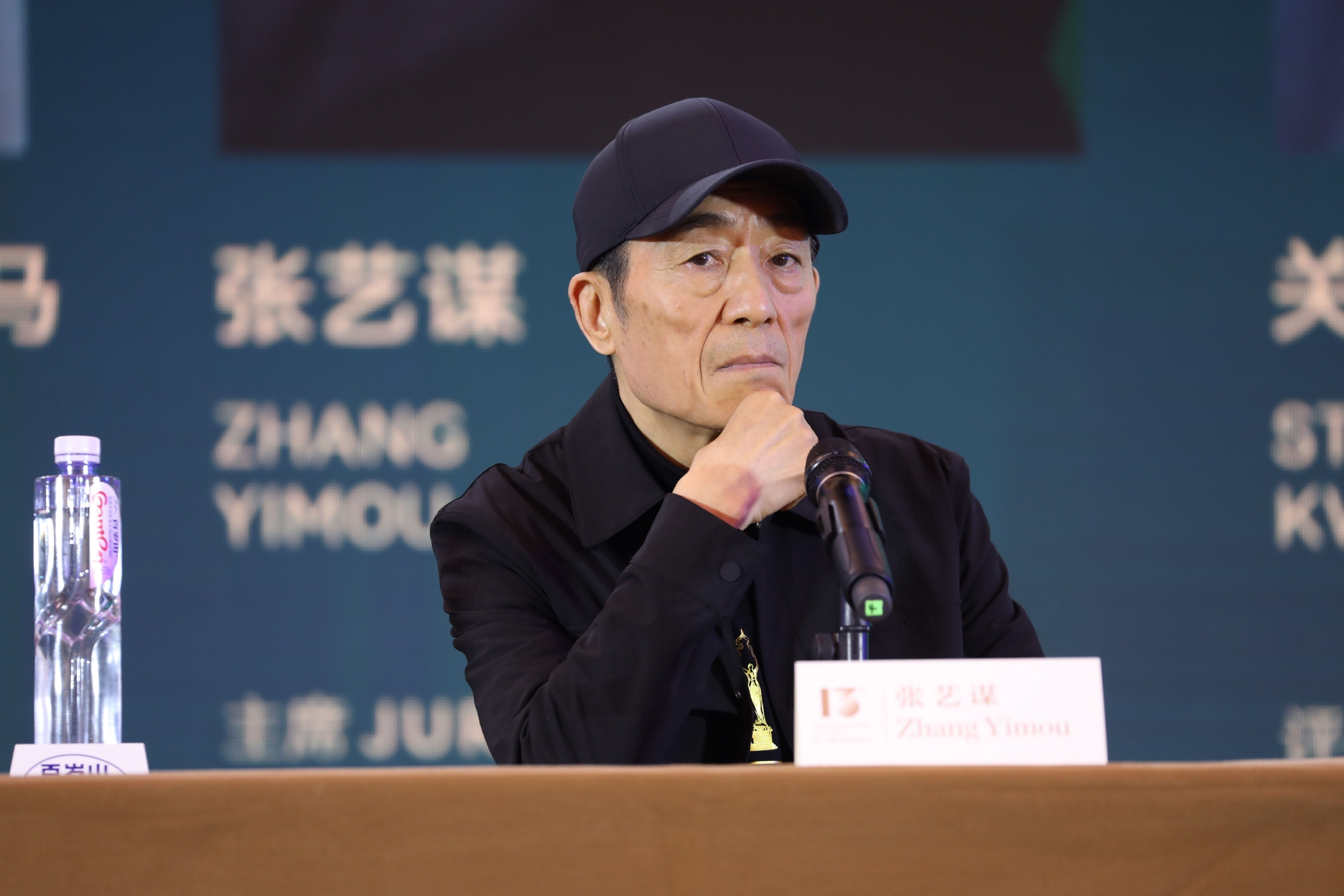 張藝謀現身第十三屆北京國際電影節天壇獎國際評委會媒體見面會。  圖/IC PHOTO