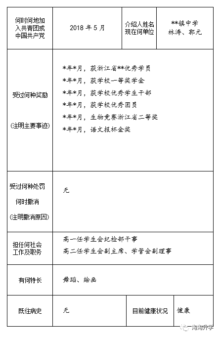 《普通高中学生毕业生登记表》的填写方式和参考样张（2023版）(普通高中毕业生登记表填写)