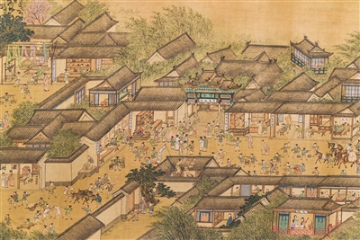 仇英《清明上河圖》所繪的明代江南社會（局部）。圖/視覺中國