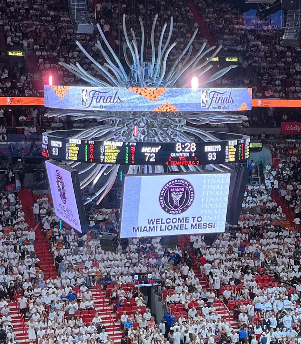 NBA總決賽，邁阿密熱火主場歡迎梅西。