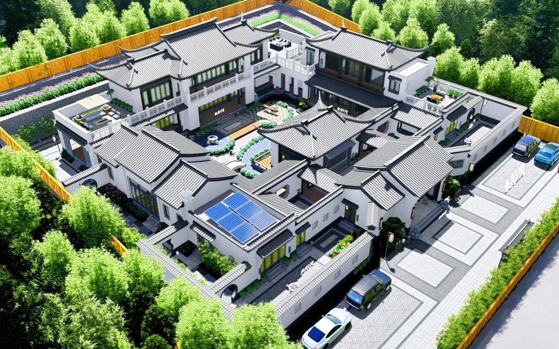 农村自建房 中式合院 四合院设计 豪宅别墅 豪宅设计|豪宅|中式|四合院_新浪新闻
