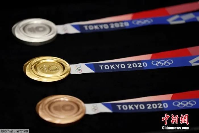 資料圖：東京奧運會獎牌樣式。