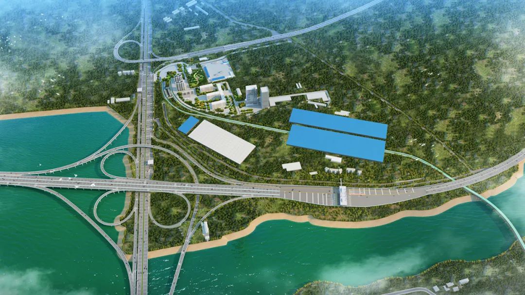 李村河互通立交G匝道拓宽改造工程示意图。市交通运输局供图