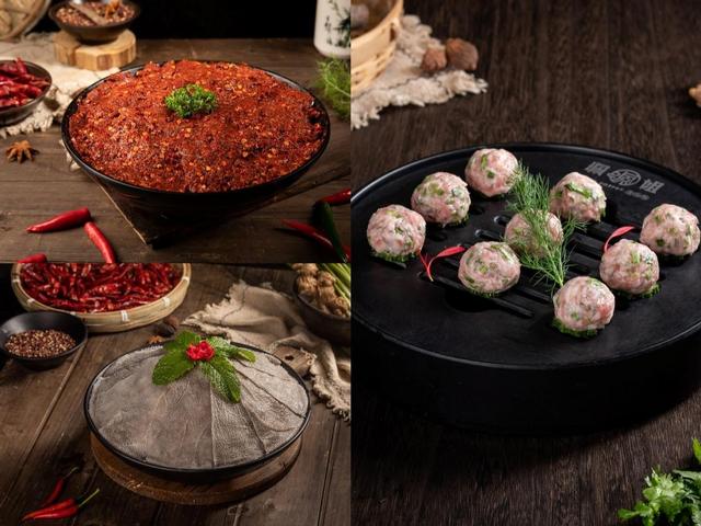 ▲珮姐老火锅一直坚守的“三绝”:贡菜丸子、麻辣牛肉、屠场毛肚,餐厅供图