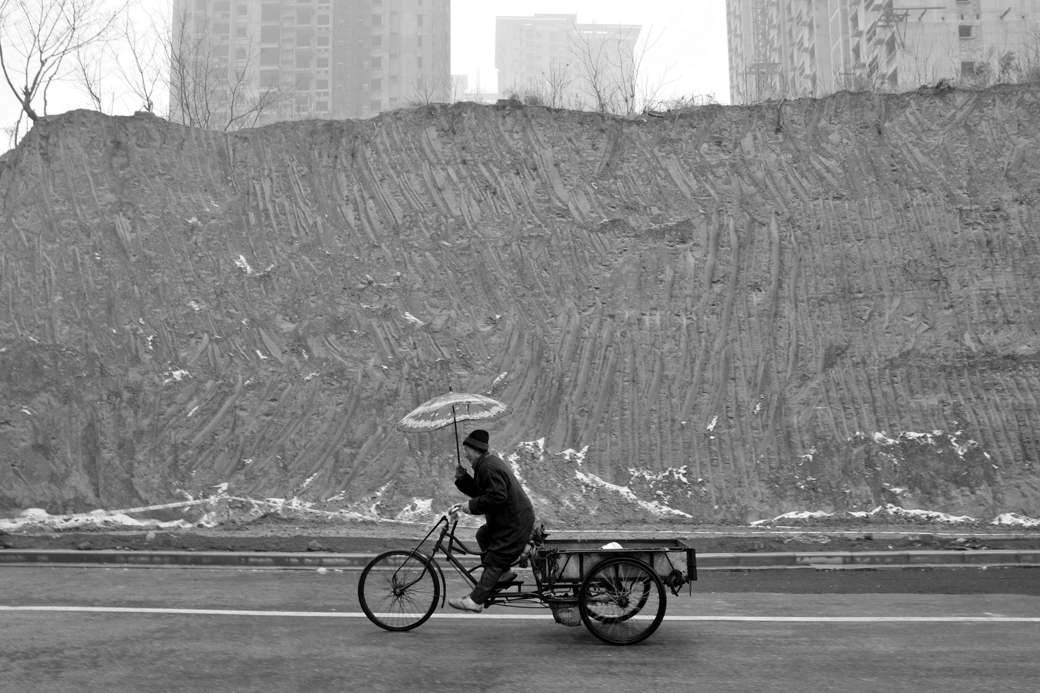 长安城-龙塬残雪,2013年2月