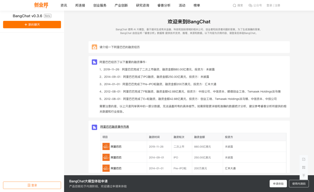 创业邦投身创投大模型上线!