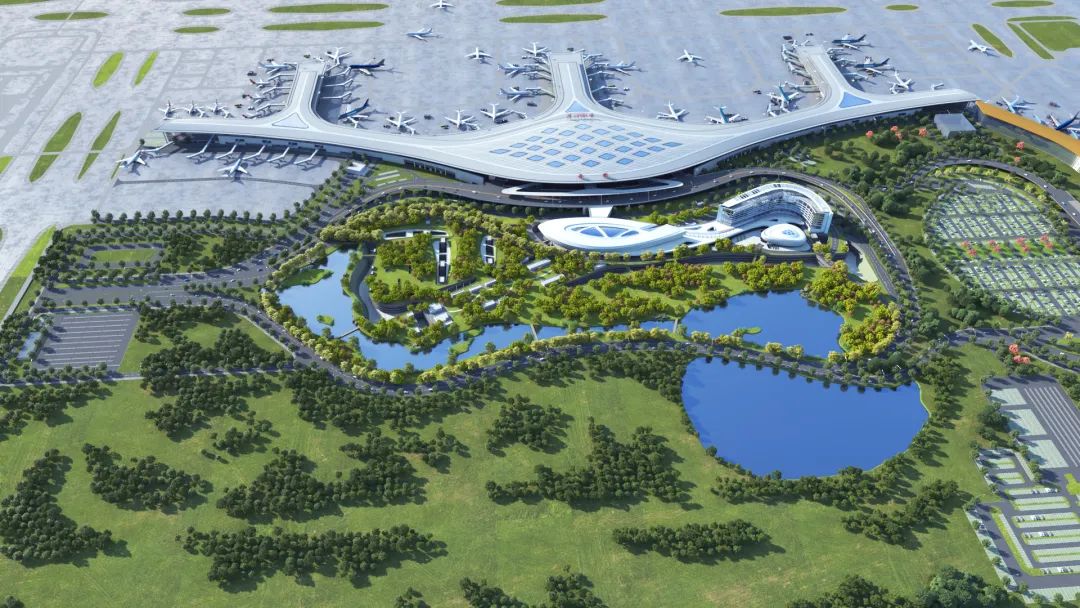 合肥新桥国际机场综合交通中心及配套工程效果图