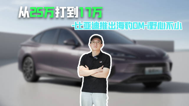 从25万打到17万，比亚迪推出海豹DM-i野心不小