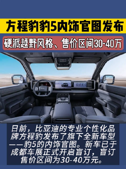 比亚迪发布的内饰官图