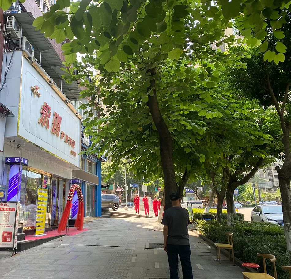 涉事的永琪護膚造型湖津支路門店。本文圖片均由澎湃新聞記者謝寅宗 攝