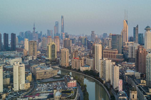 航拍蘇州河兩岸 視覺中國 資料圖