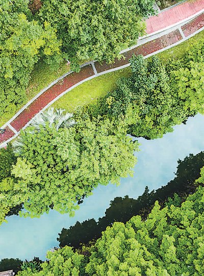 再生水回灌,為浙江寧波的河道補充水分。林 涵攝