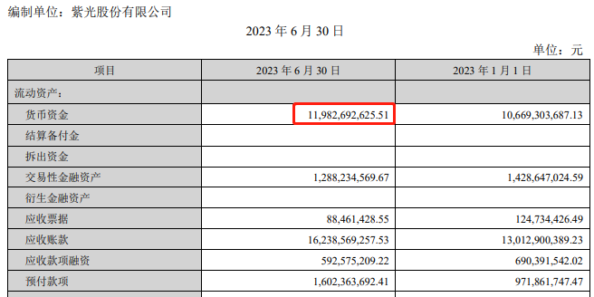 资产负债表,数据来源:紫光股份2023年半年报