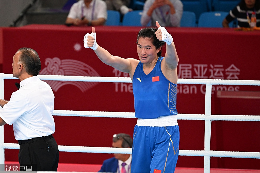 李倩在9年後，終於收穫了自己的亞運會金牌。