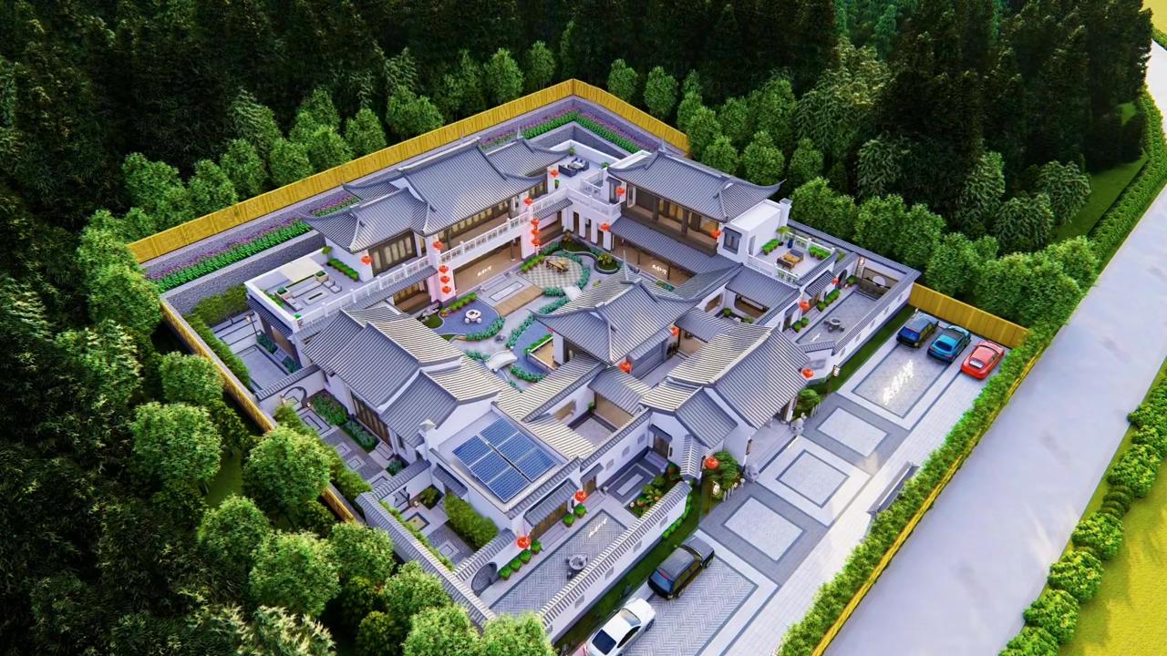 农村自建房 四合院设计 中式合院 新中式四合院图纸设计_新浪新闻