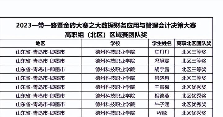 德州科技职业学院在一国际大赛中获佳绩