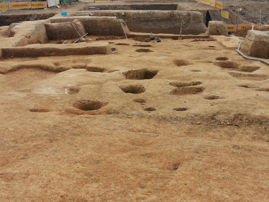 圖為2021年11月19日拍攝的北村遺址考古現場。新華社記者 馮源 攝