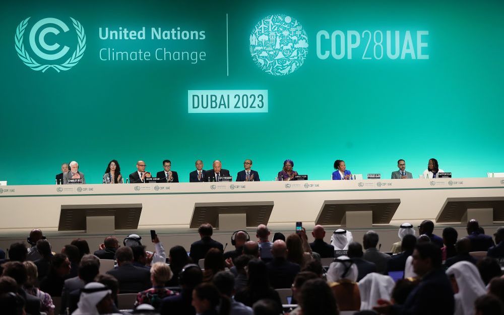 圖為11月30日在阿聯酋杜拜拍攝的聯合國氣候變化杜拜大會開幕現場。新華社記者 王東震 攝