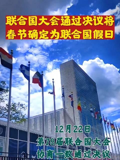 12月22日，第78届联合国大会协商一致通过决议……|春节_新浪新闻