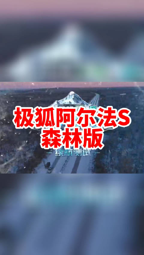纯电轿车冬测第一就是极狐阿尔法S森林版极狐阿尔法S森林版、懂……