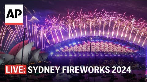 2024年悉尼跨年烟花秀完整视频！