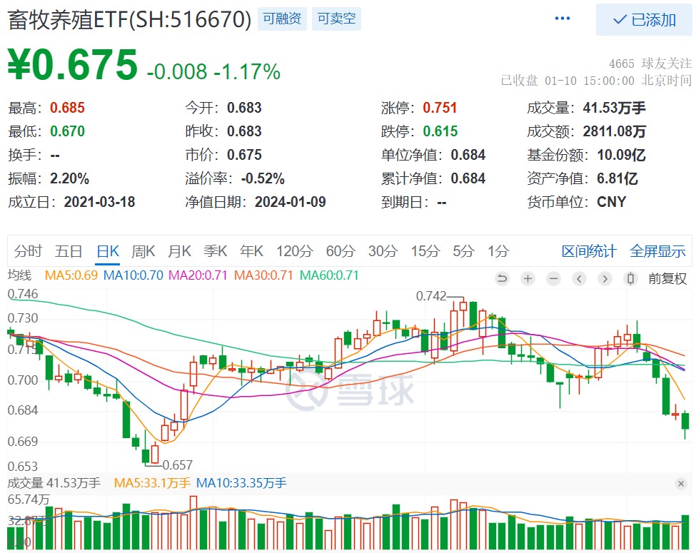 龙头猪企盘中急跌，最新回应，畜牧养殖ETF(516670)触底回升量能放大，机构：产能去化或重启加速