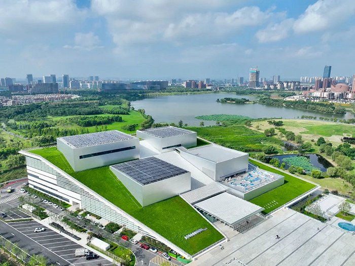 航拍的合肥市科技馆新馆。全媒体记者 杨凤炆 摄(图源:合肥日报)