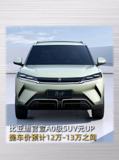 比亚迪官宣A0级SUV元UP