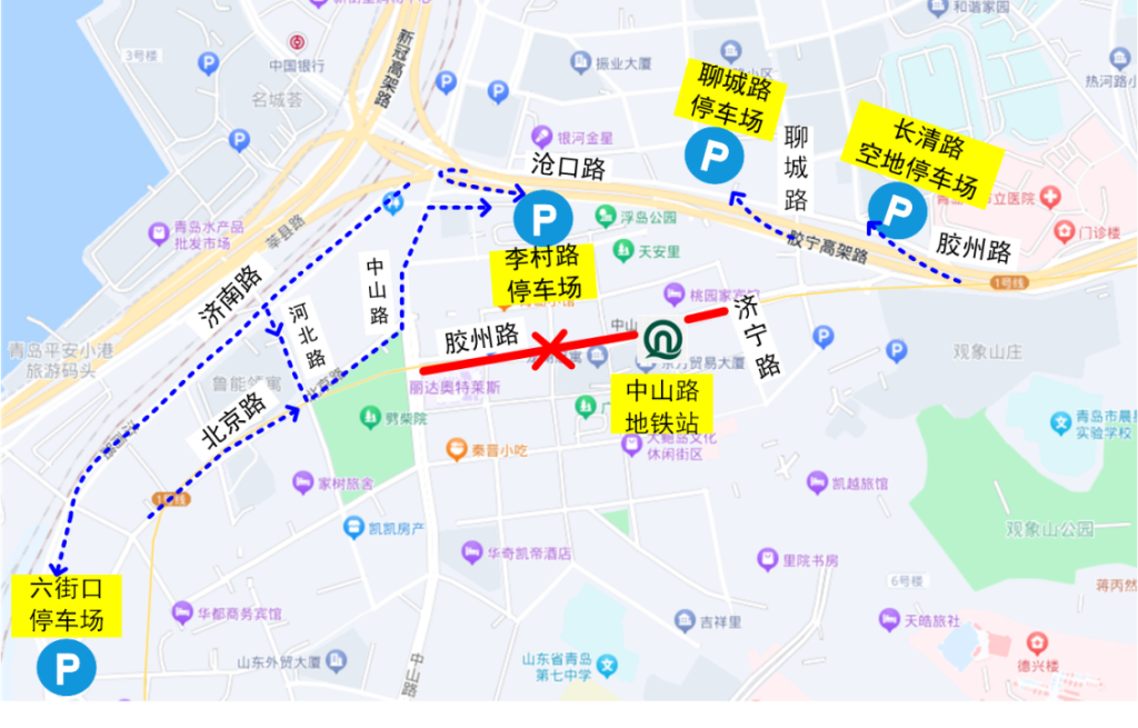 大鲍岛会场布局方案及出行示意图