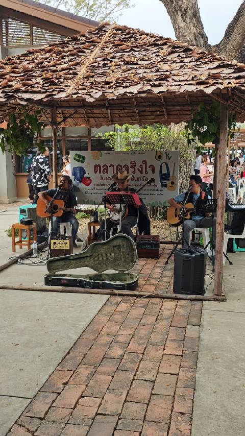 集市上的🎸表演