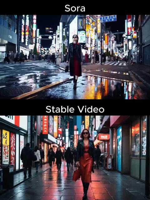 Sora 和 Stable Video，文本到视频的比较