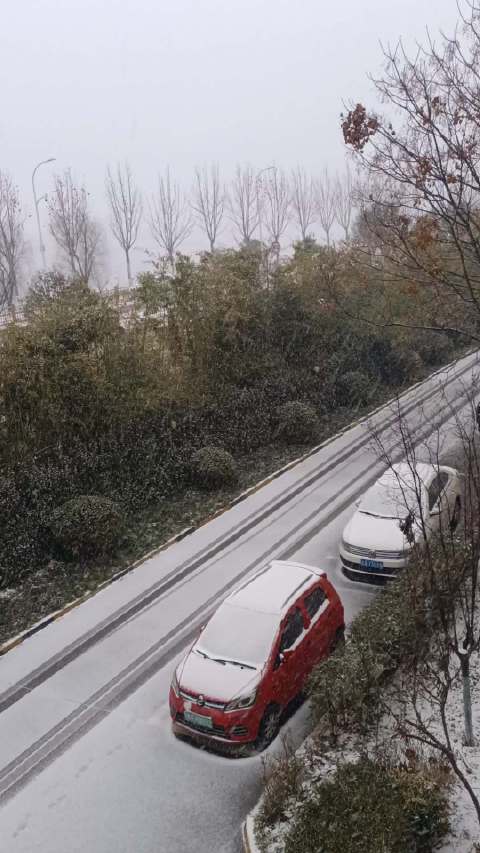 密切关注 西安天气。 今天早上08：30分的西安北郊雨雪情况