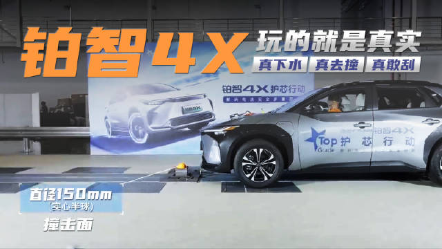 面对纯电车的安全问题，铂智4X来了一波超越国标的真实测试……